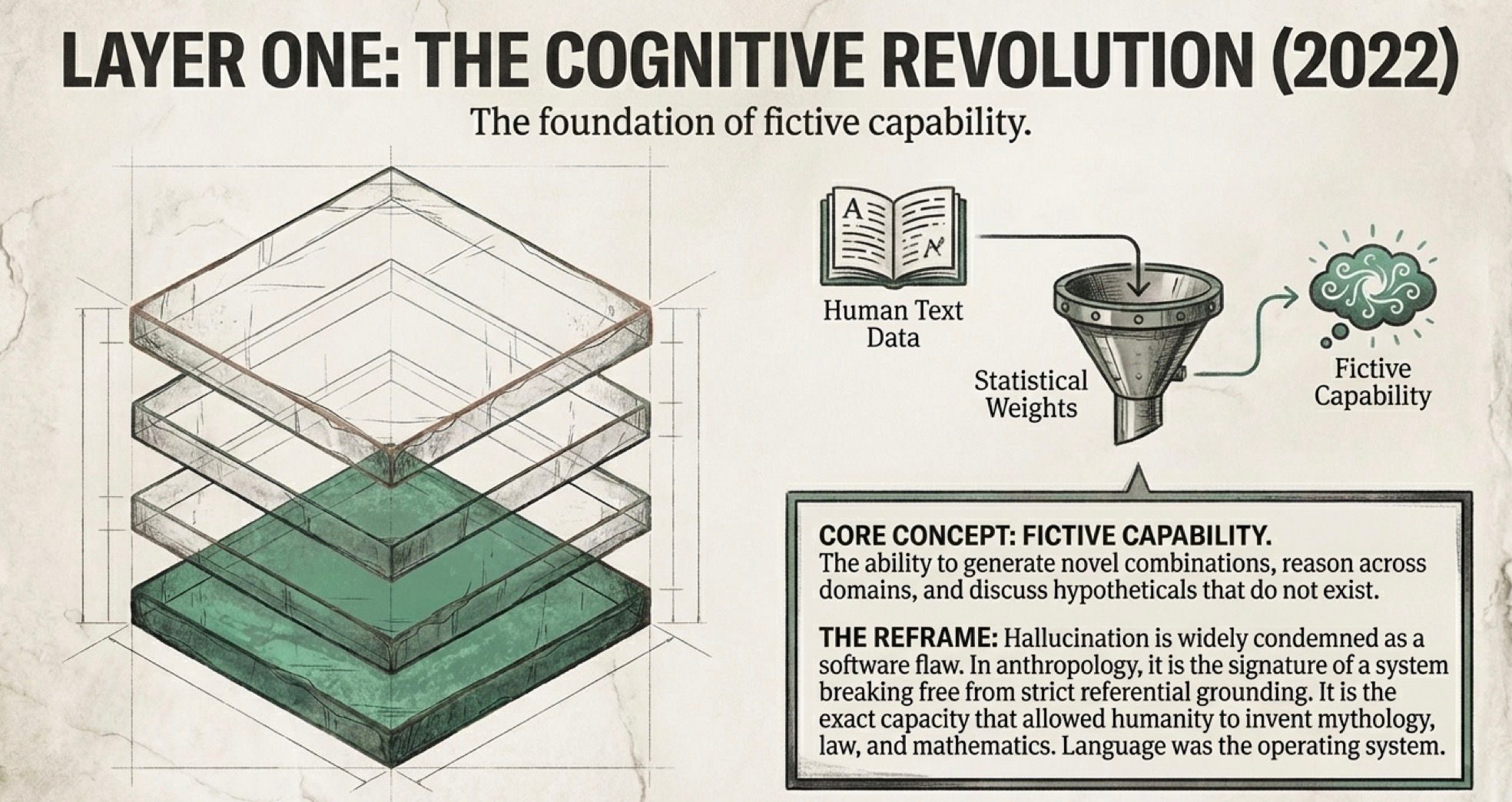 AI 第一層語言能力與幻覺創造力分析截圖