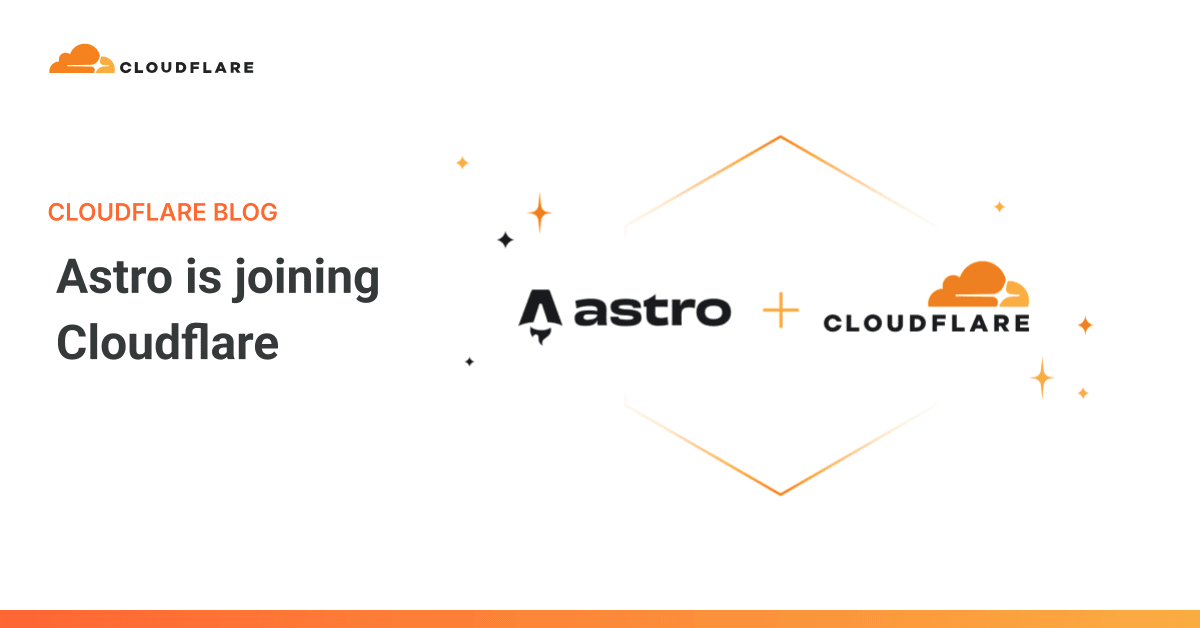 Cloudflare 收購 Astro 框架官方公告圖