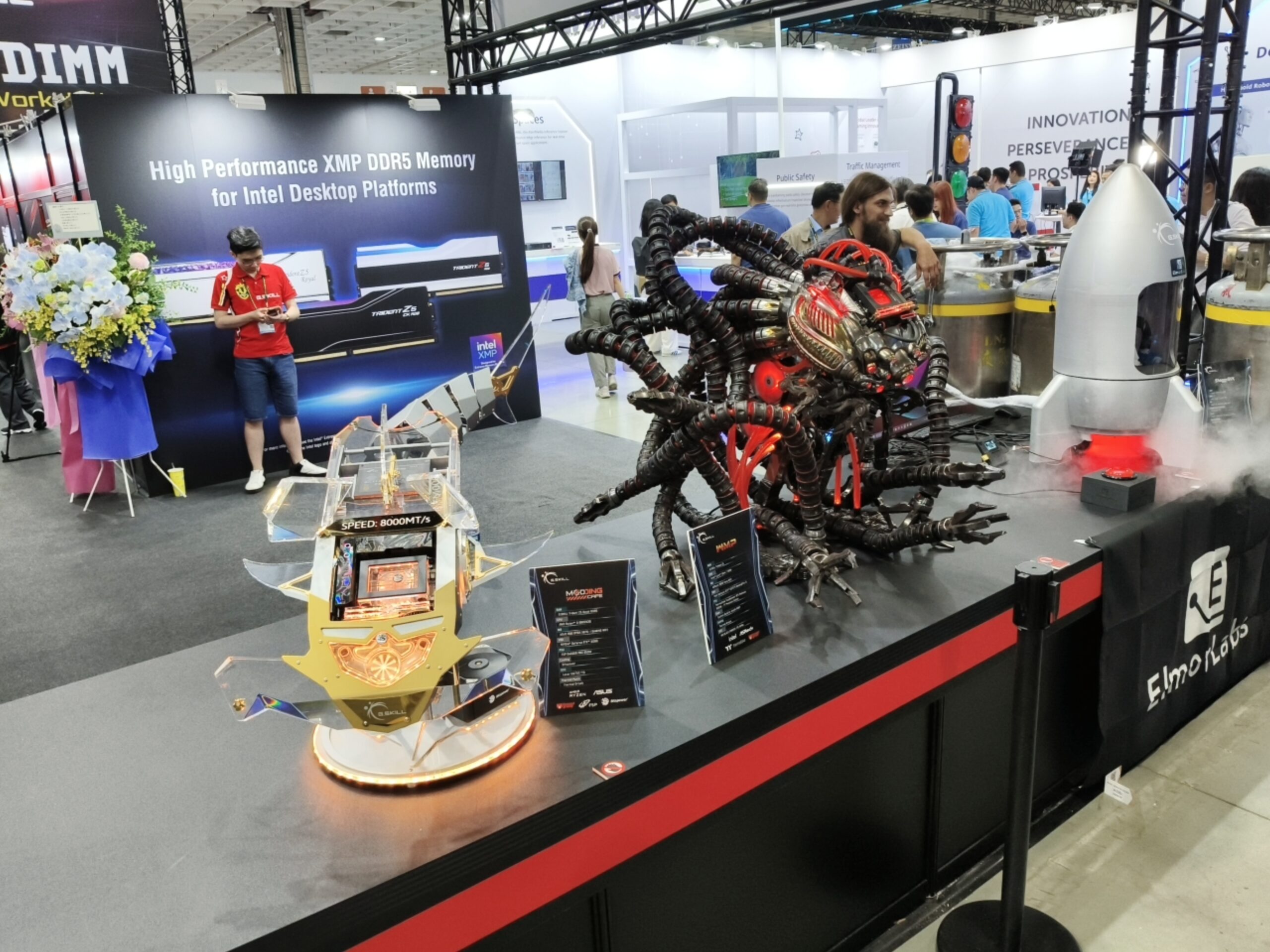 COMPUTEX 2026 芝奇 G.SKILL 展位設計，南港展覽館一館一樓現場 4