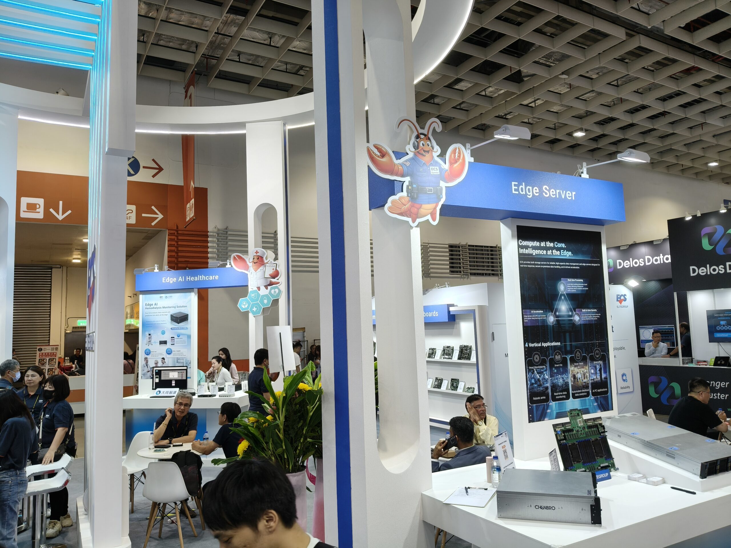 COMPUTEX 2026 精英 ECS 展位設計，南港展覽館一館一樓現場 1