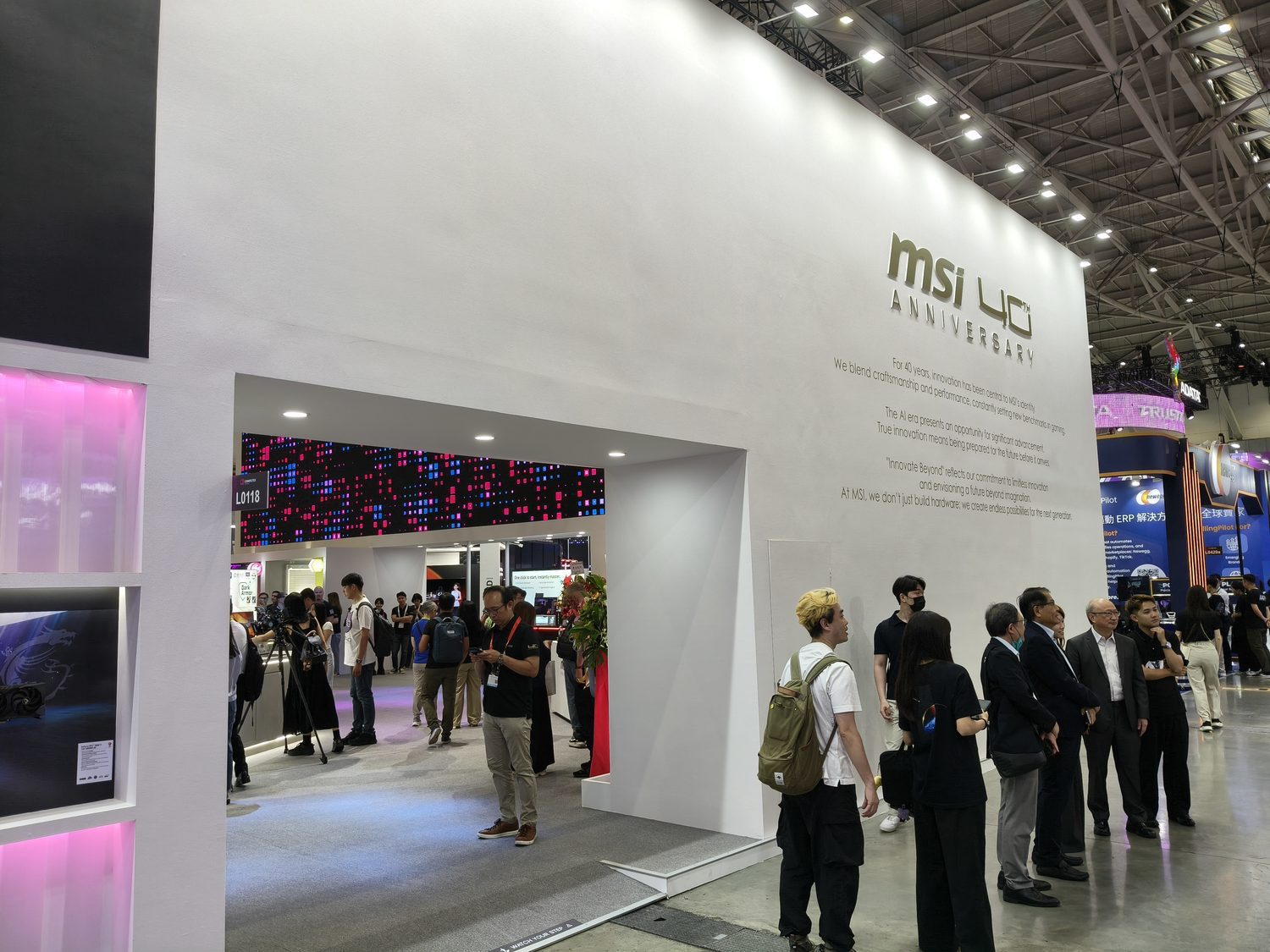 COMPUTEX 2026 微星 MSI 展位設計，南港展覽館一館四樓現場 1