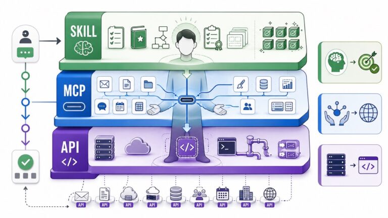 Skill、MCP、API 是什麼？三者差別與三層架構一次看懂