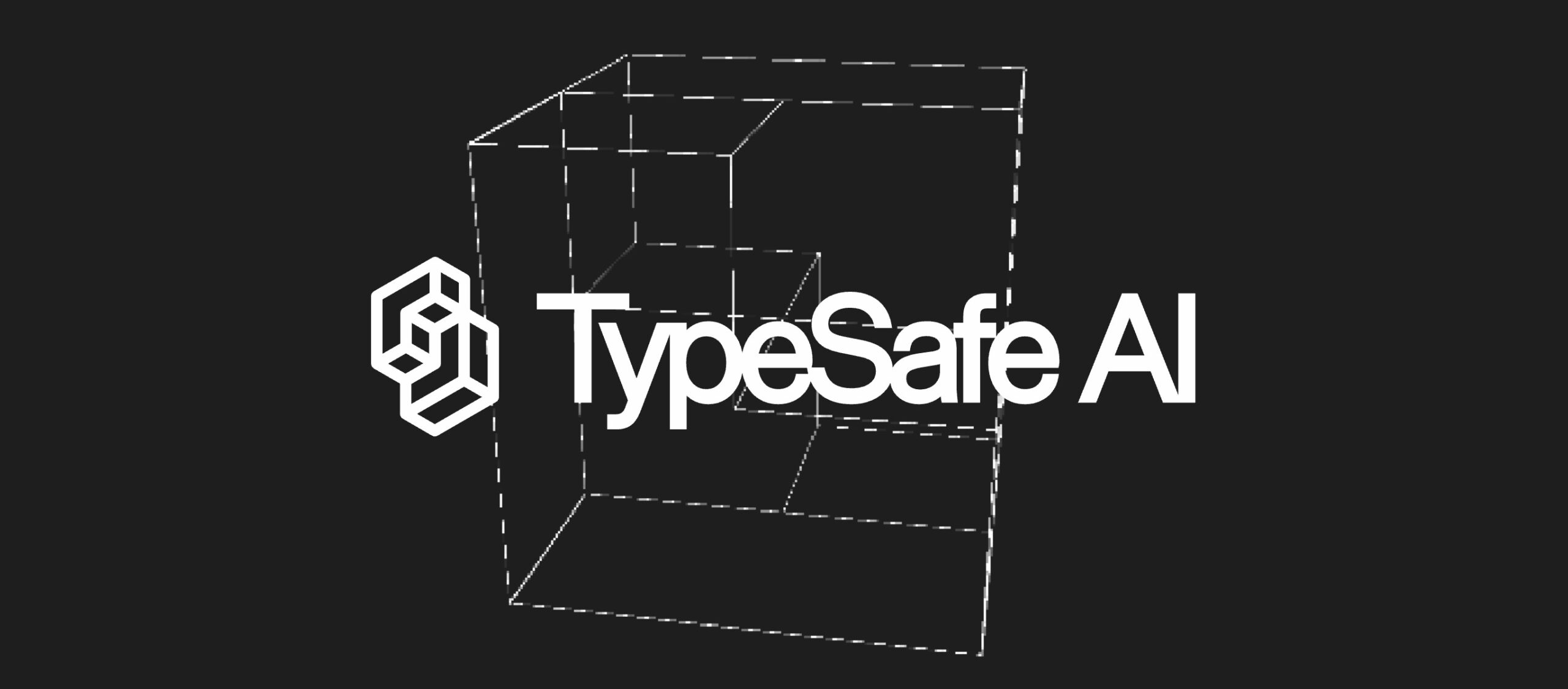 深色網格背景上的 TypeSafe AI 標誌