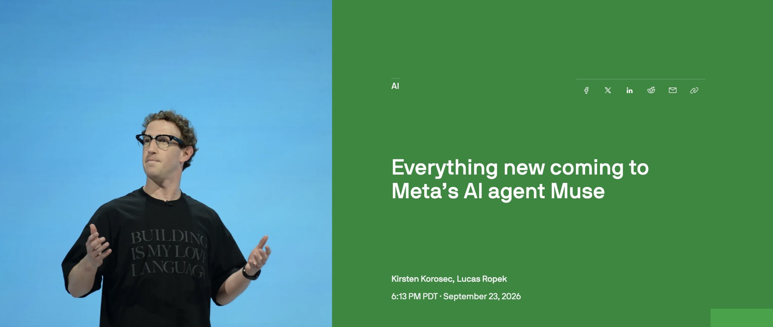 Meta 發表會講者介紹個人 AI Agent Muse 的新功能
